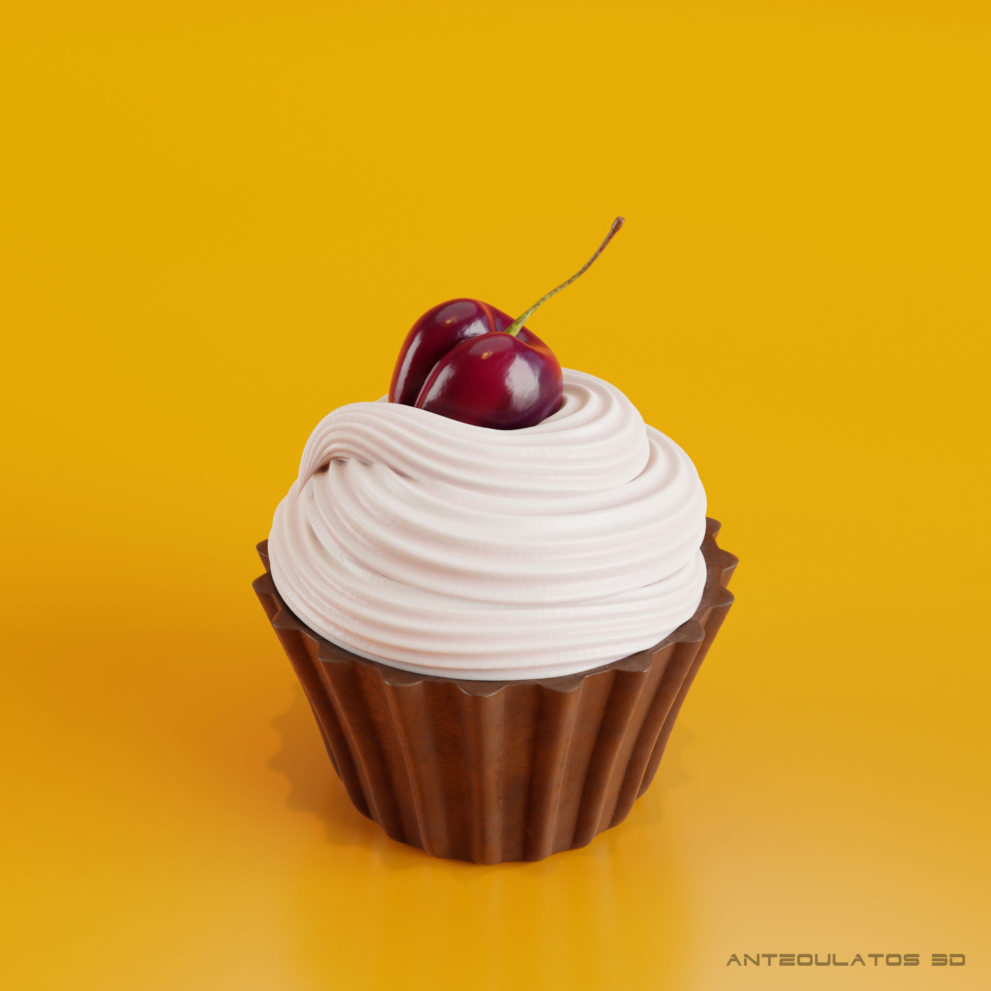 Cupcake - Vanilla cream with Cherry